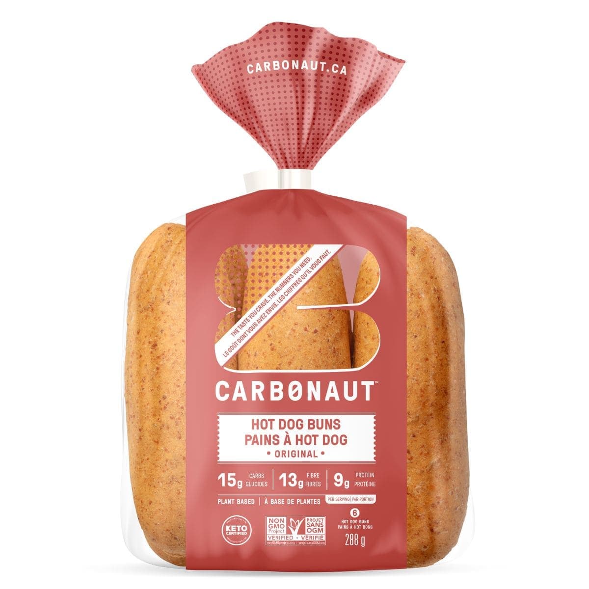 Carbonaut Keto Hot Dog Buns White, 6 Buns