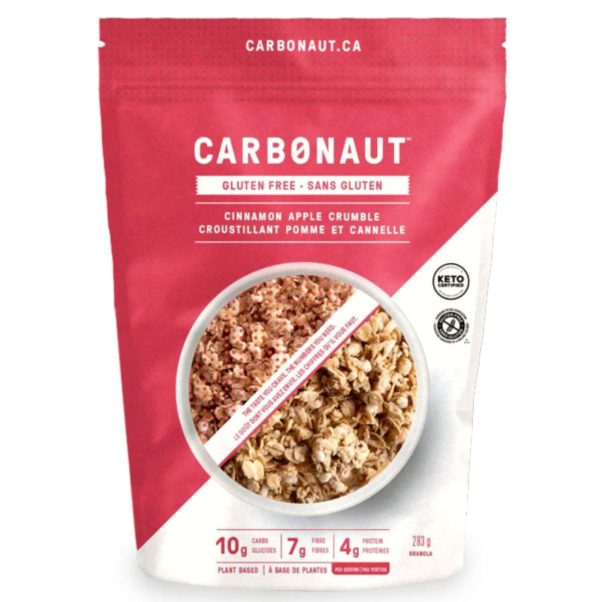 Carbonaut Gluten-Free Keto Granola Cinnamon Apple Crumble, 283g