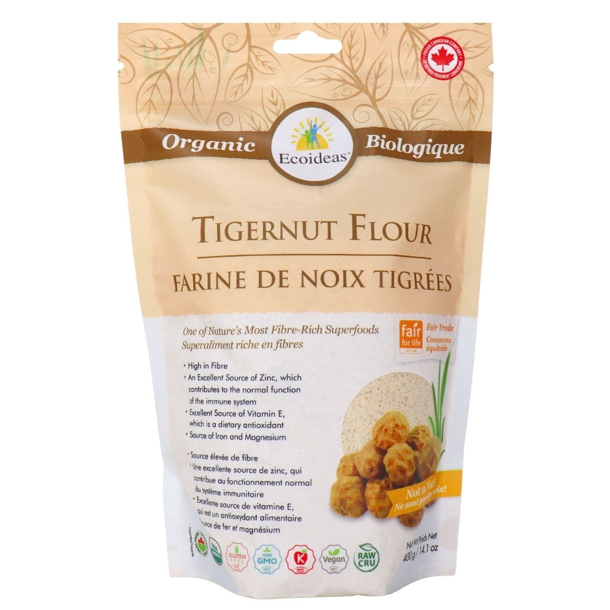 Ecoideas Organic Tigernut Flour, 400g