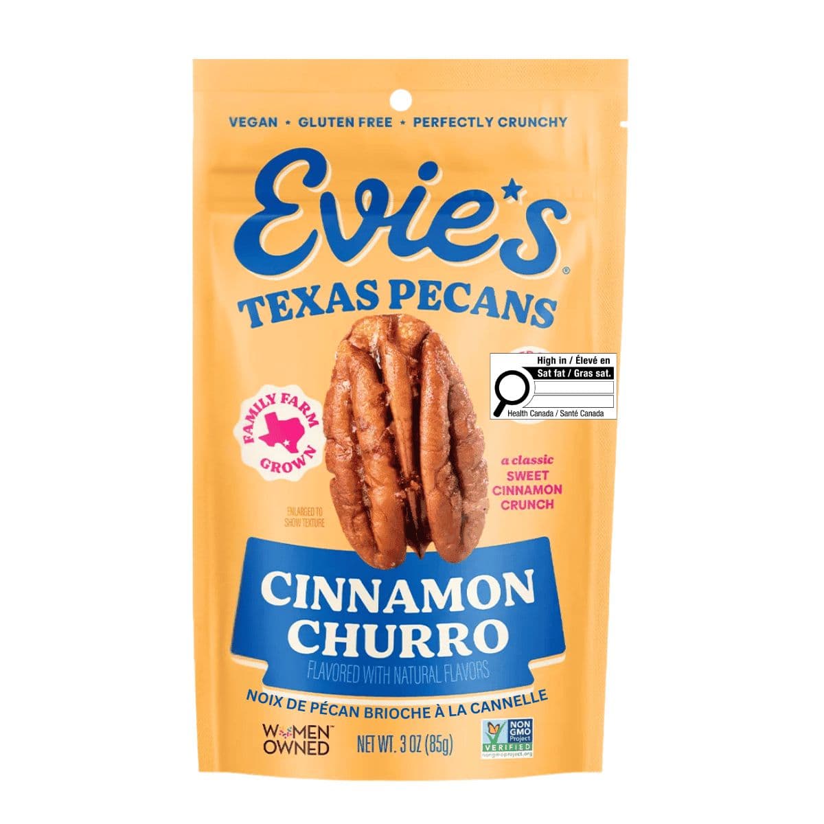 Evie's Roasted Texas Pecans Cinnamon Churro, 85g