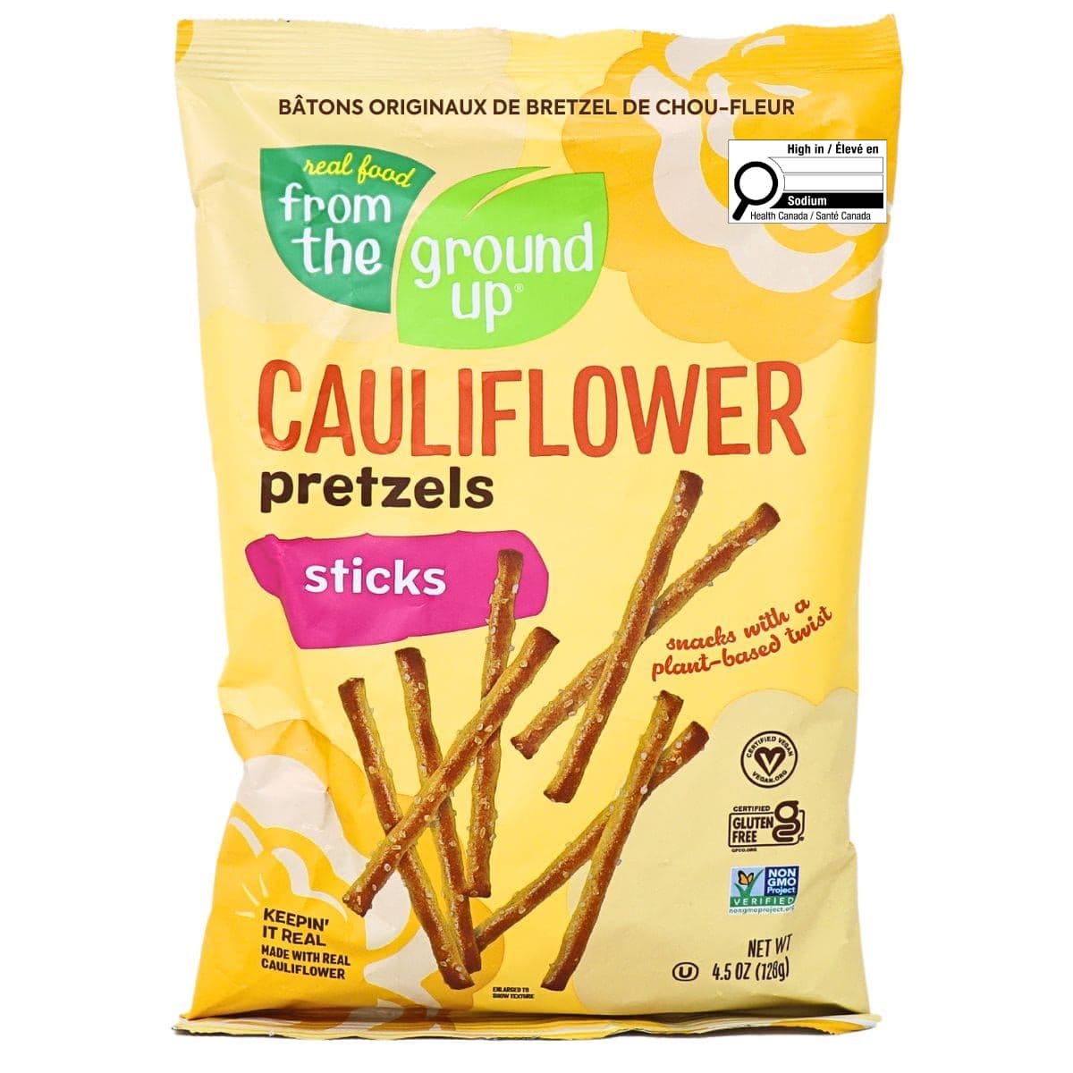 From The Ground UP Original Cauliflower Pretzel Sticks, 128g