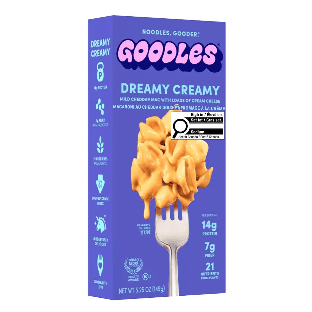 Goodles Noodles High-Protein Mac & Cheese Dreamy Creamy, 149g
