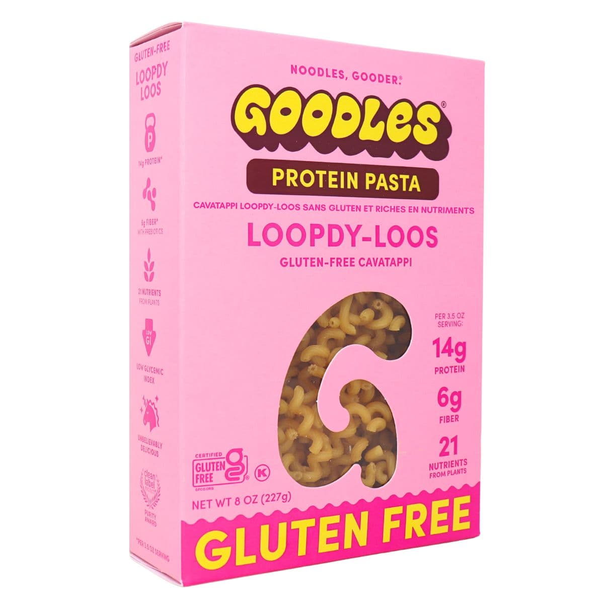 Goodles Noodles Nutrient-Packed Gluten-Free Cavatappi Loopdy-Loos, 227g