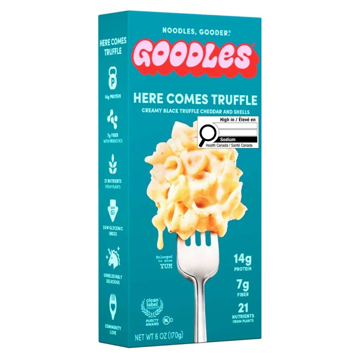 Goodles Protein Mac And Cheese Black Truffle Here Comes Truffle, 170g