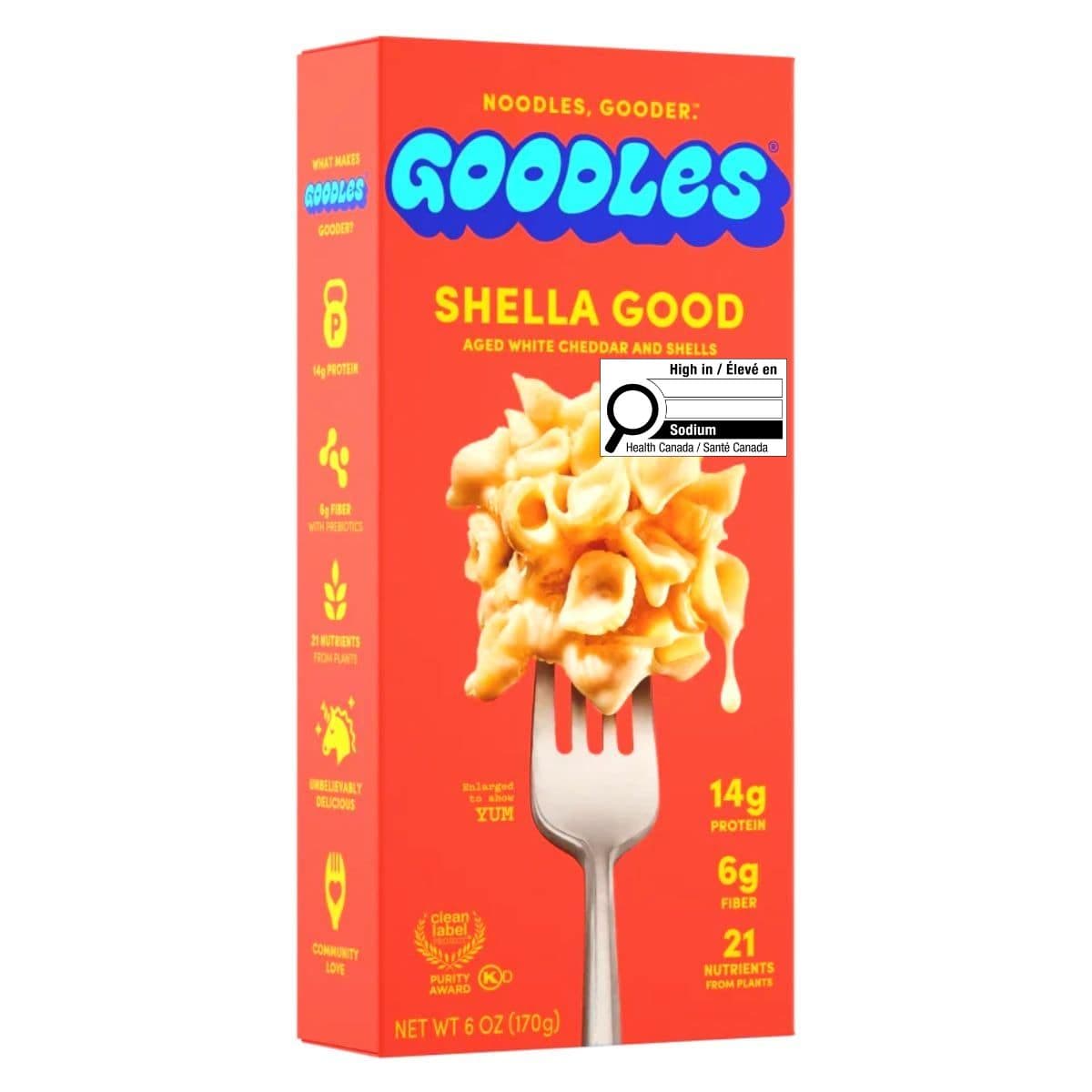 Goodles Protein Mac And Cheese White Cheddar Shella Good, 170g