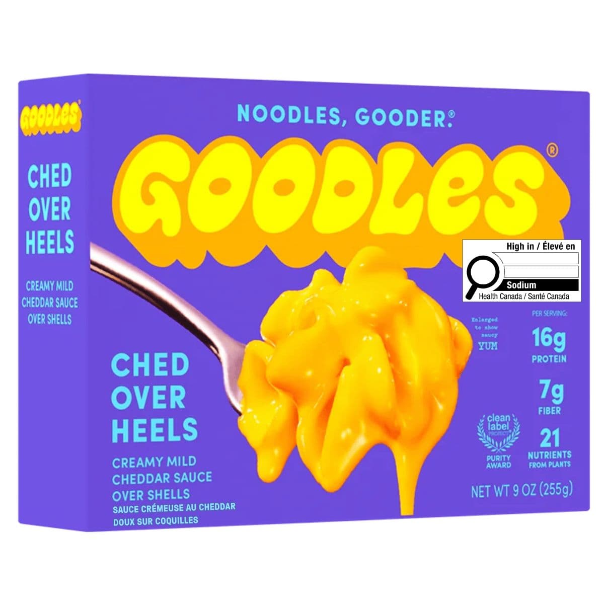 Goodles Noodles High-Protein Mac & Cheese Ched Over Heels, 255 g