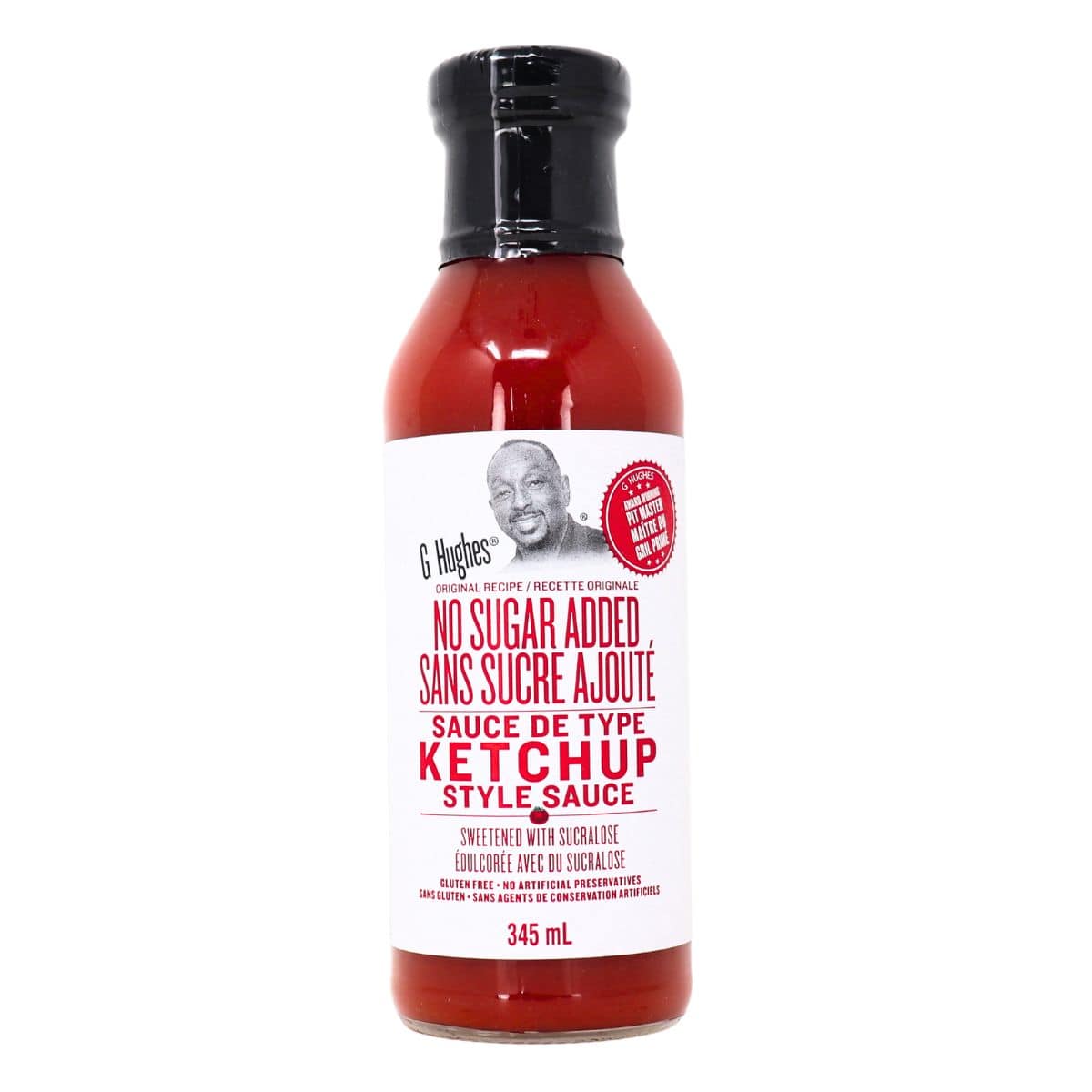G Hughes No Sugar Added Ketchup, 345mL