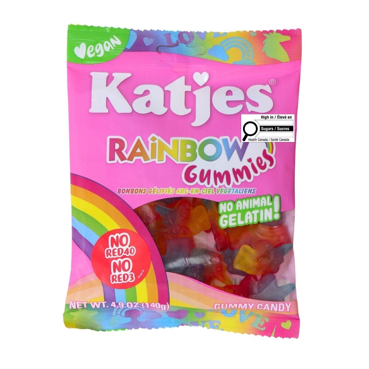 Katjes Vegan Rainbow Gummies, 140g