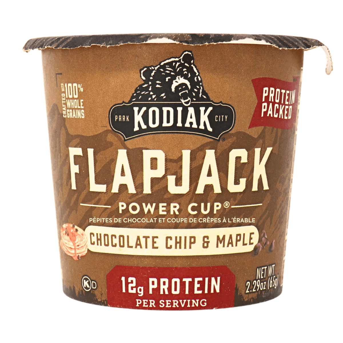 Kodiak Flapjack Power Cup Chocolate Chip & Maple, 65g
