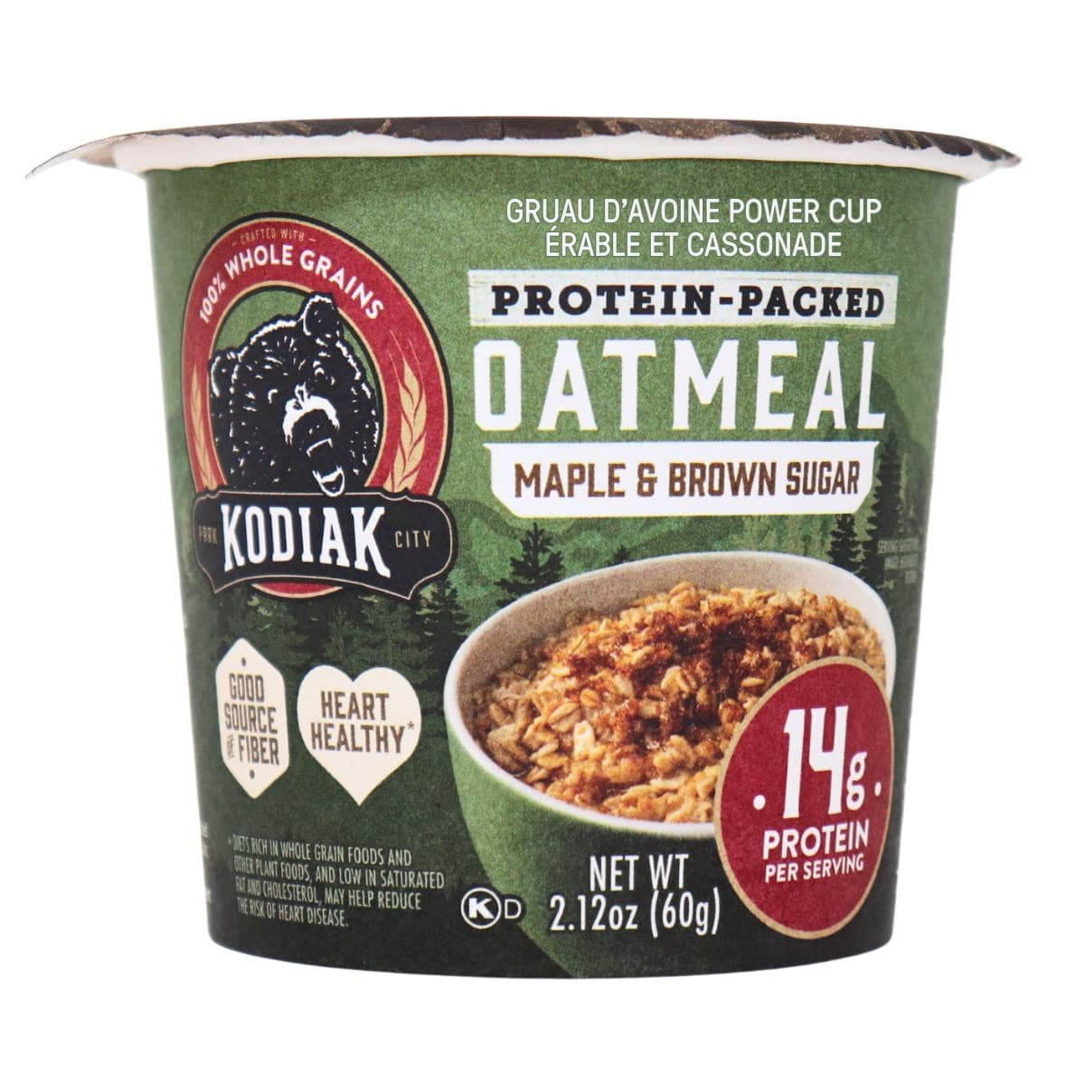 Kodiak Oatmeal Power Cup Maple & Brown Sugar, 60g