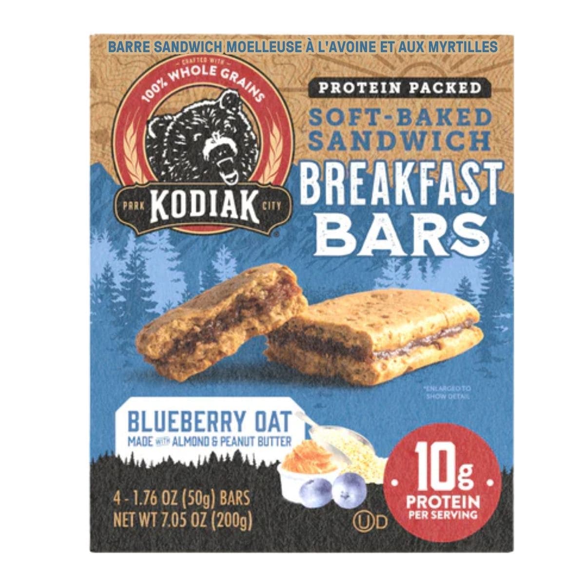 Kodiak High Protein Breakfast Bar Blueberry Oat, 4 Pack