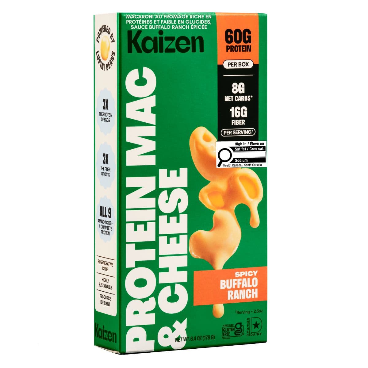 Kaizen High Protein Low Carb Mac & Cheese Spicy Buffalo Ranch, 178g