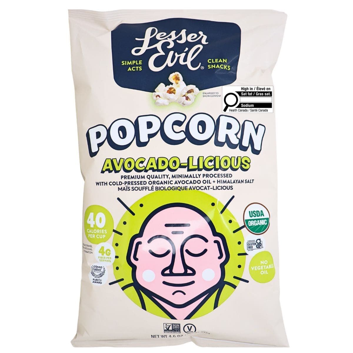 Lesser Evil Organic Popcorn Avocado-Licious, 130g
