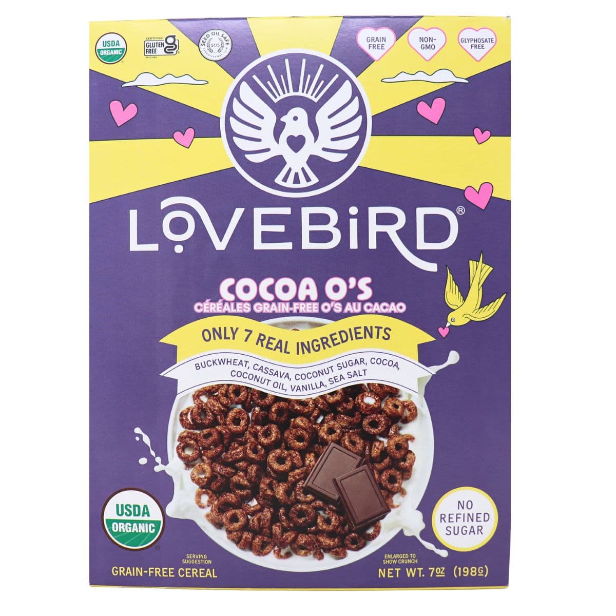Lovebird Grain-Free O’s Cereal Cocoa, 198g