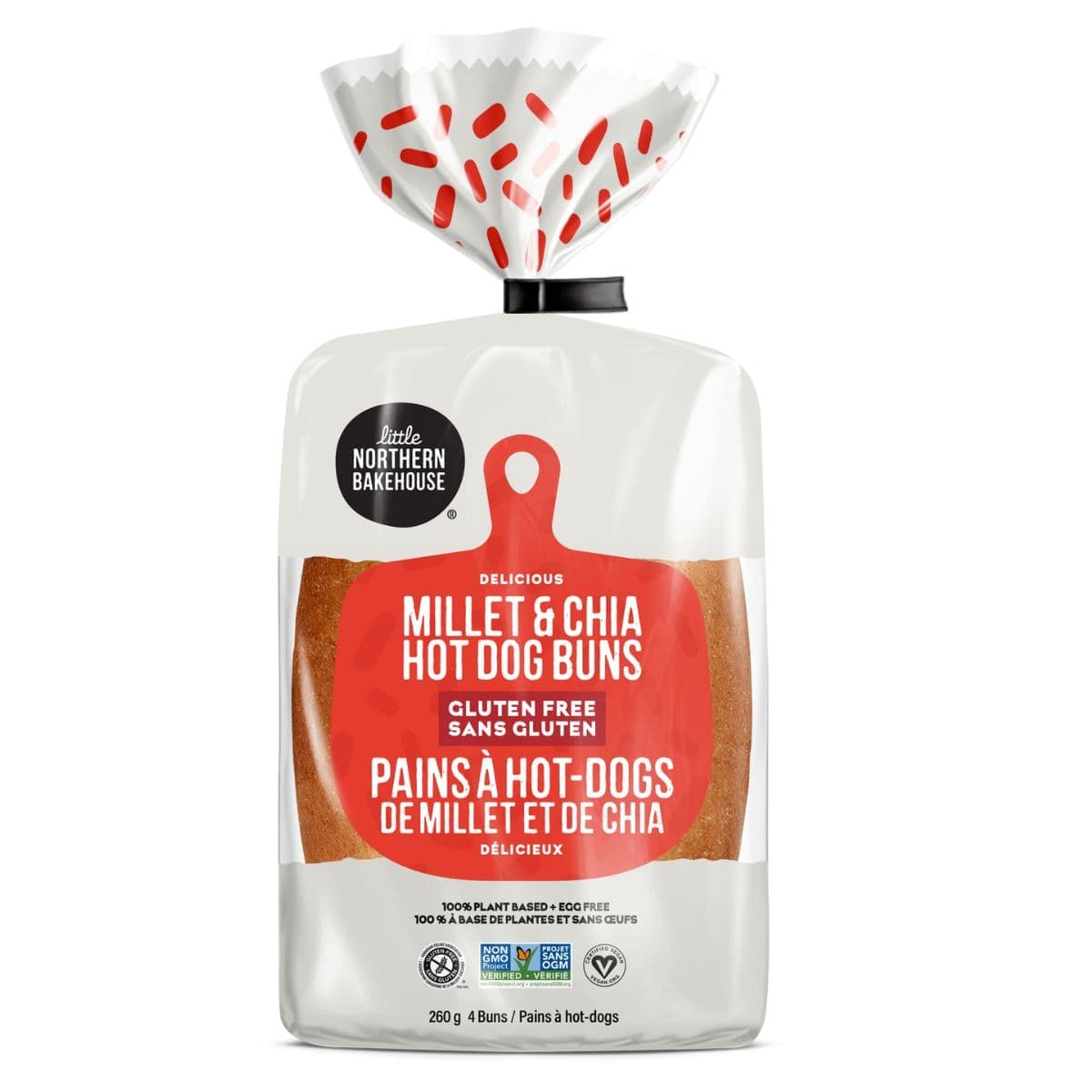 Little Northern Bakehouse Millet & Chia Gluten-Free Hot Dog Buns, 4 Buns