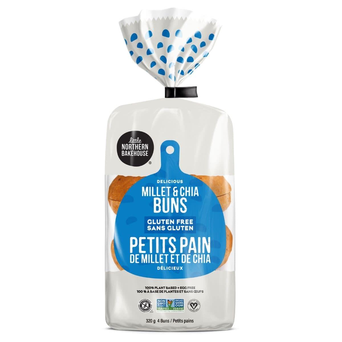 Little Northern Bakehouse Millet & Chia Gluten-Free Buns, 4 Buns