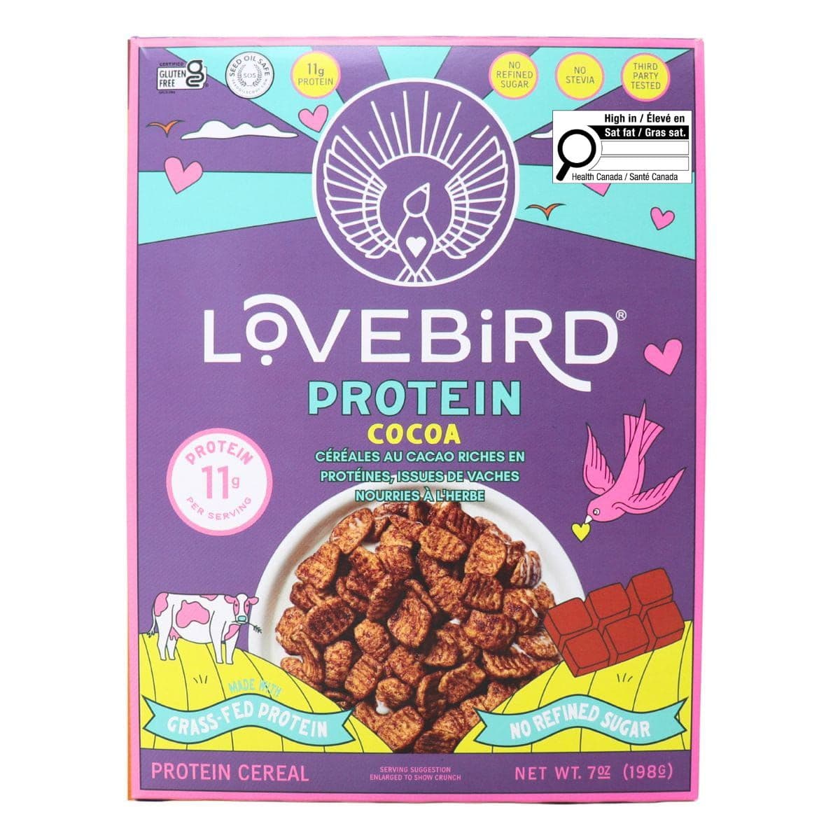 Lovebird Grass-Fed High-Protein Cereal Cocoa, 198g