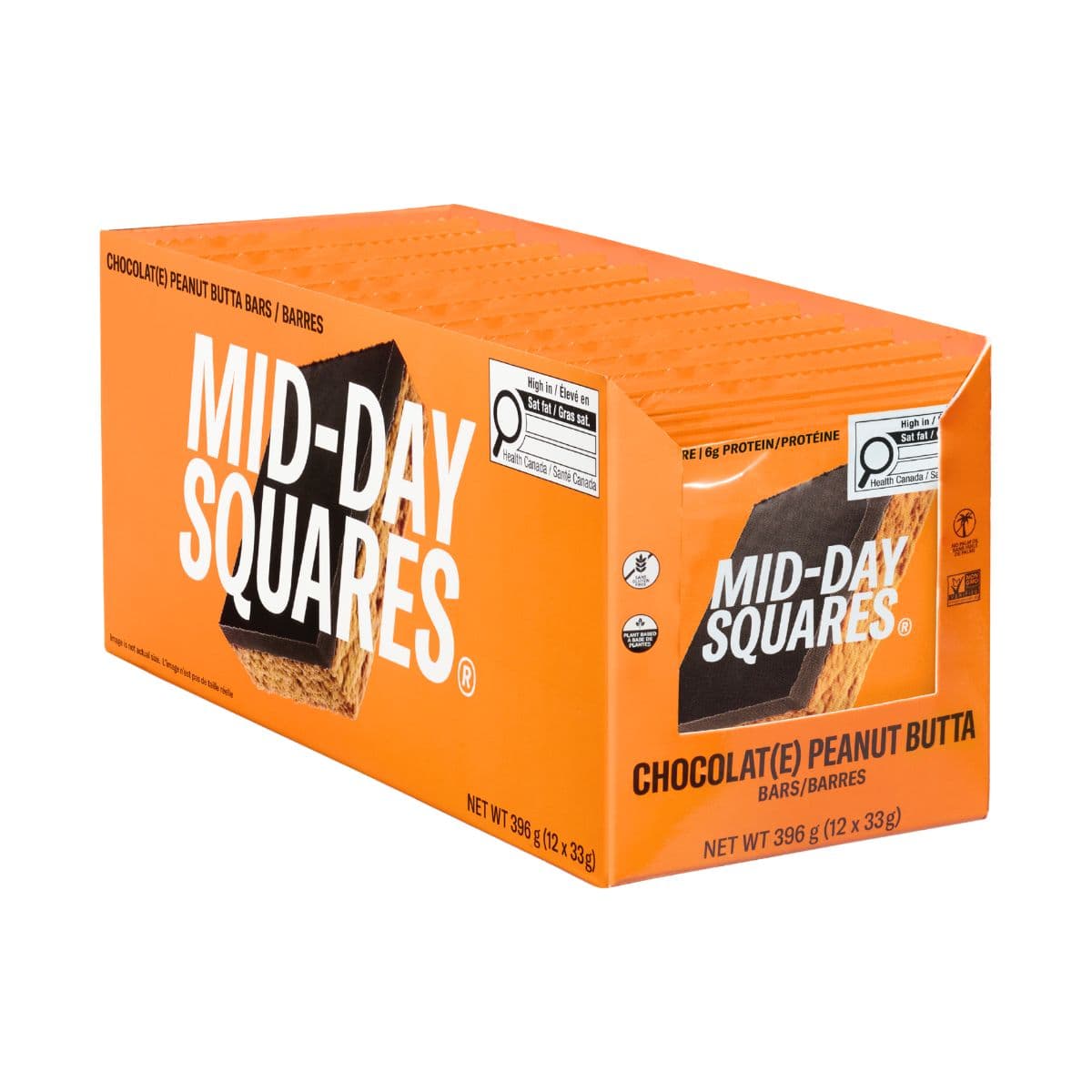 Mid-Day Squares Plant-Based Chocolate Bar Peanut Butta, 12 Pack