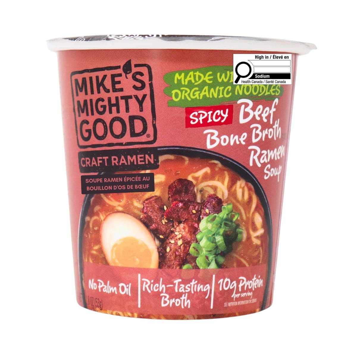 Mike’s Mighty Good Spicy Beef Bone Broth Ramen Soup, 53g