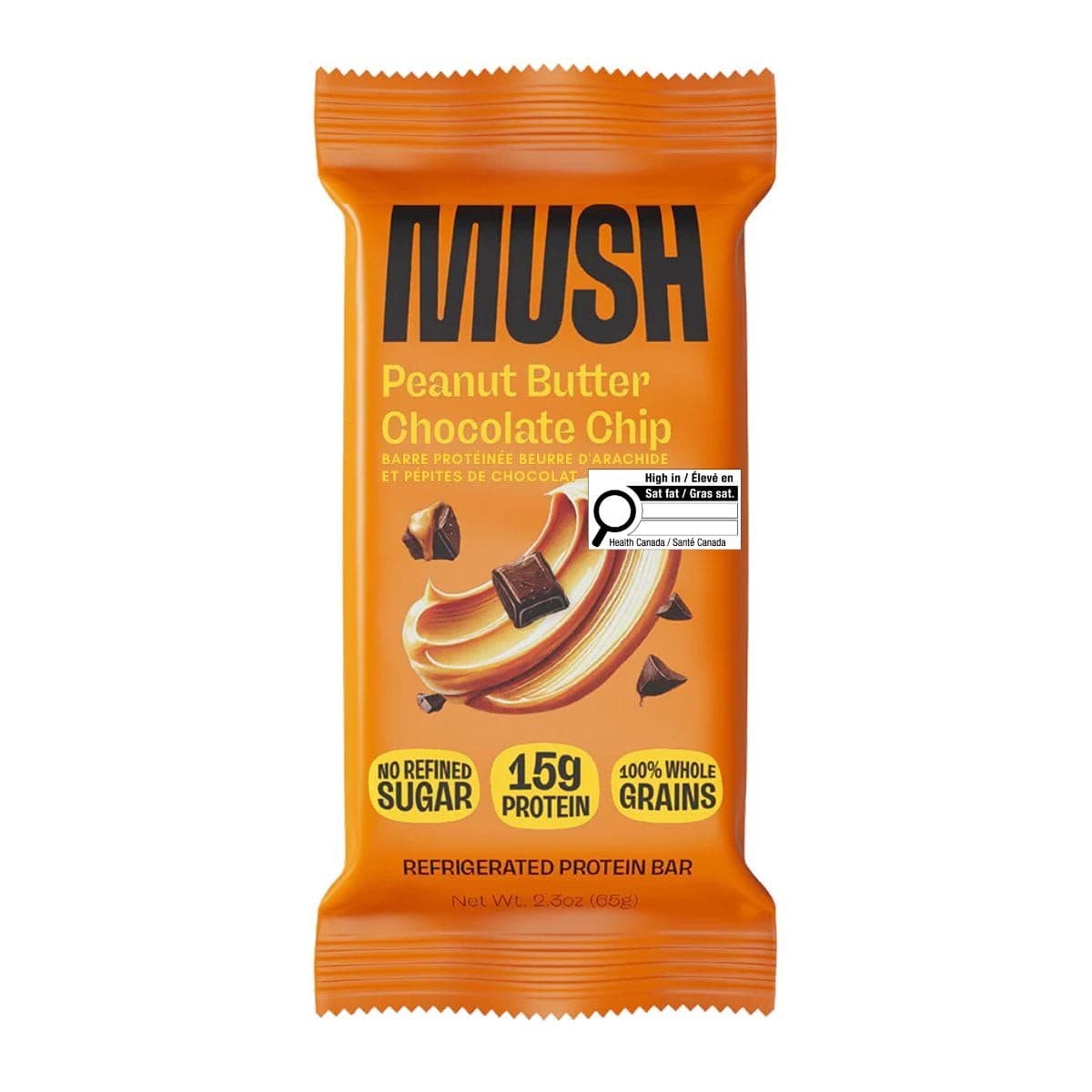 MUSH Protein Bar Peanut Butter Chocolate Chip, 65g