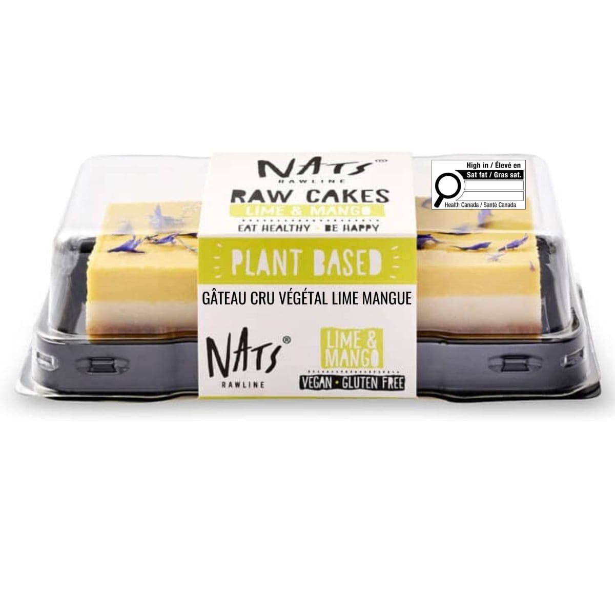Nats Rawline Plant-Based Raw Cakes Lime Mango, 130 g