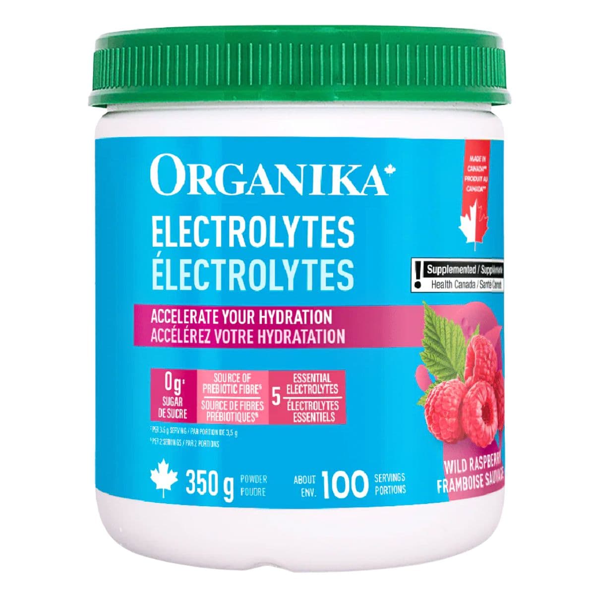 Organika Sugar-Free Electrolyte Mix Wild Raspberry, 350g