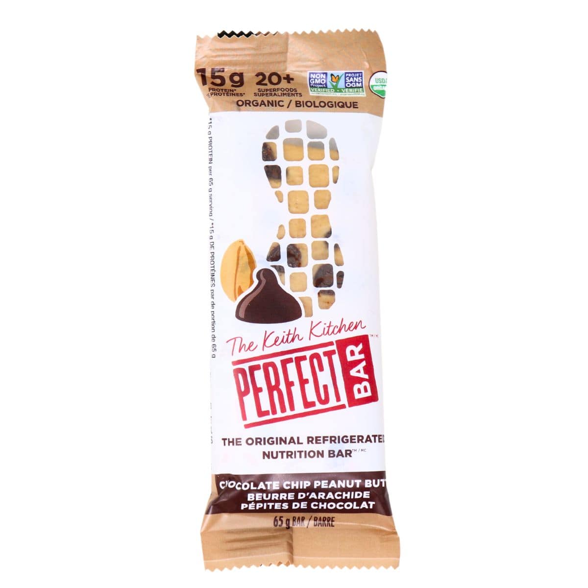 Perfect Bar Protein Bar Chocolate Chip Peanut Butter, 65g