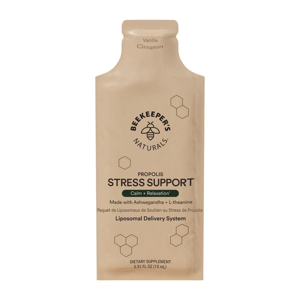 Beekeeper's Naturals Propolis Stress Support Liposomal Packet, 15mL
