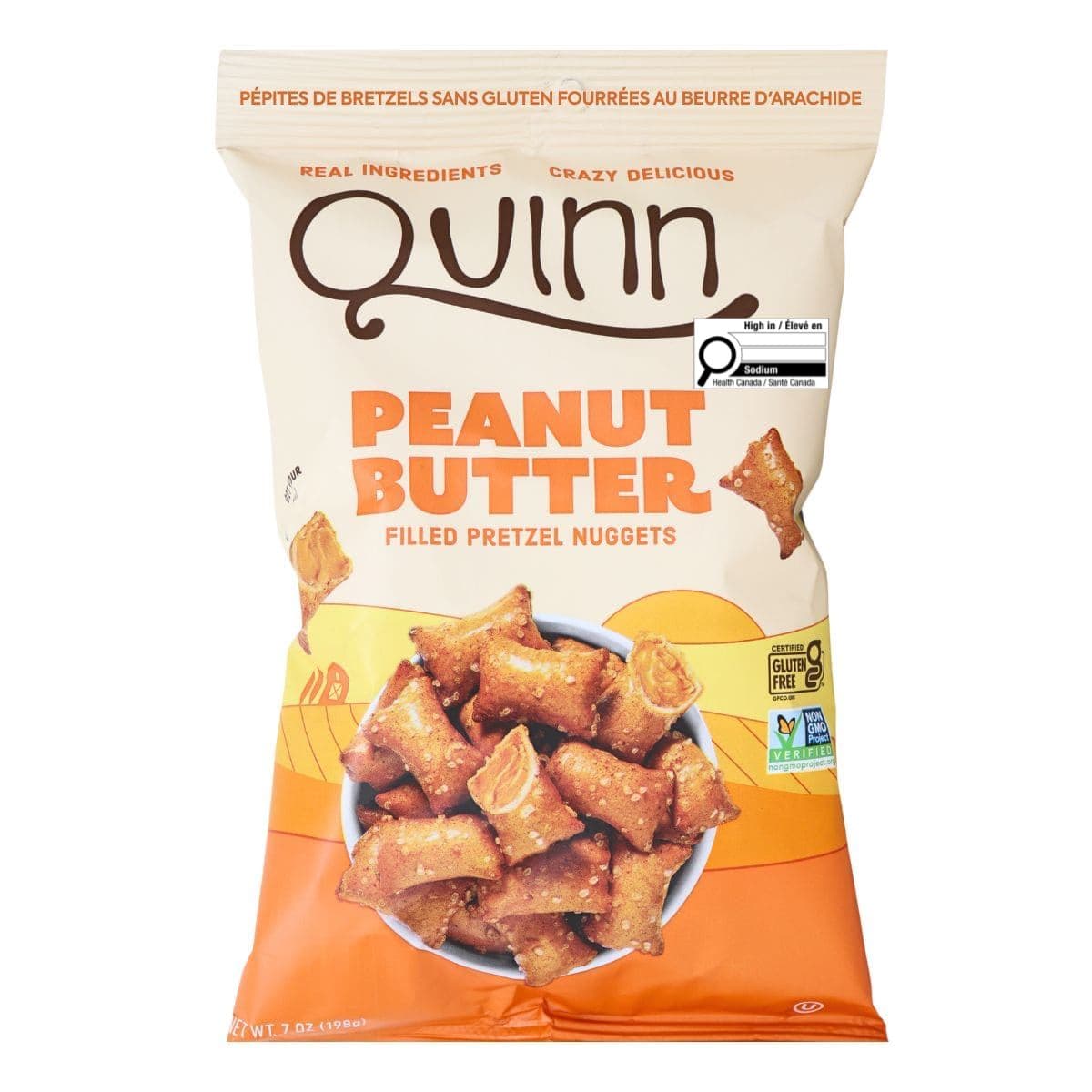 Quinn Peanut Butter Filled Gluten Free Pretzel Nuggets, 198g