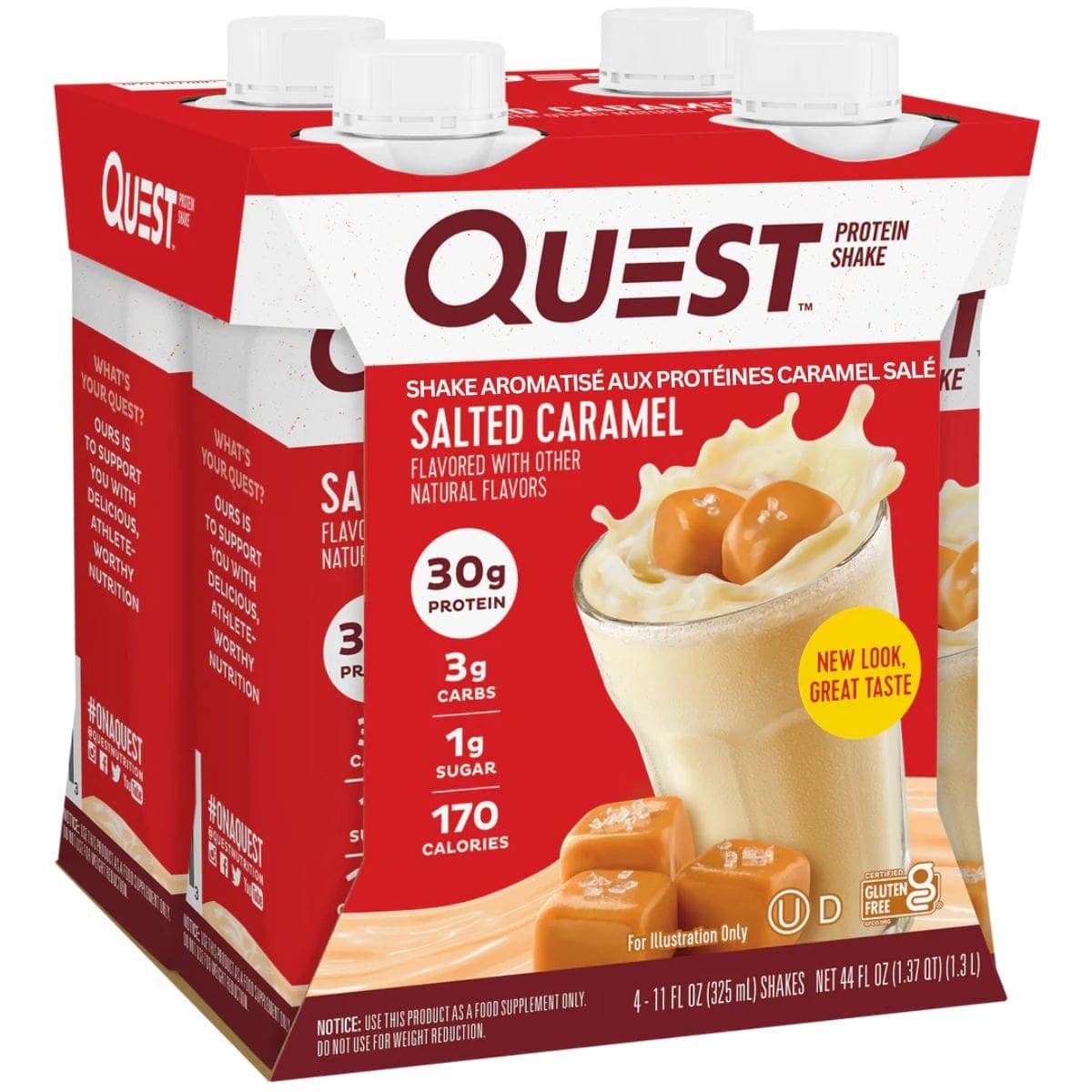 Quest Protein Flavored Shake Salted Caramel, 4 Pack