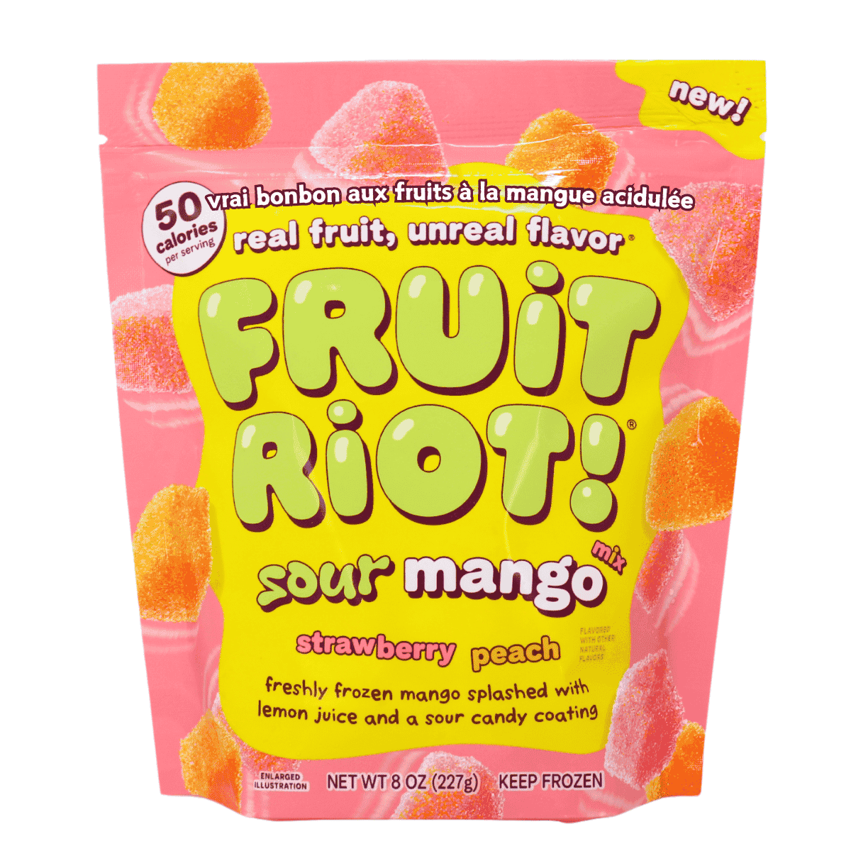 Fruit Riot Real Fruit Candy Sour Mango Mix, 227g