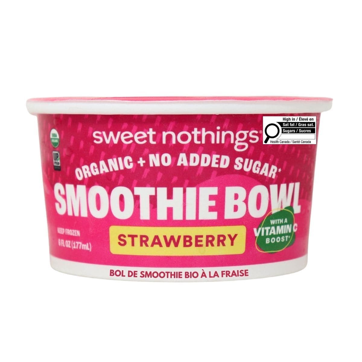 Sweet Nothings Organic No Sugar Added Strawberry Smoothie Bowl, 177 mL