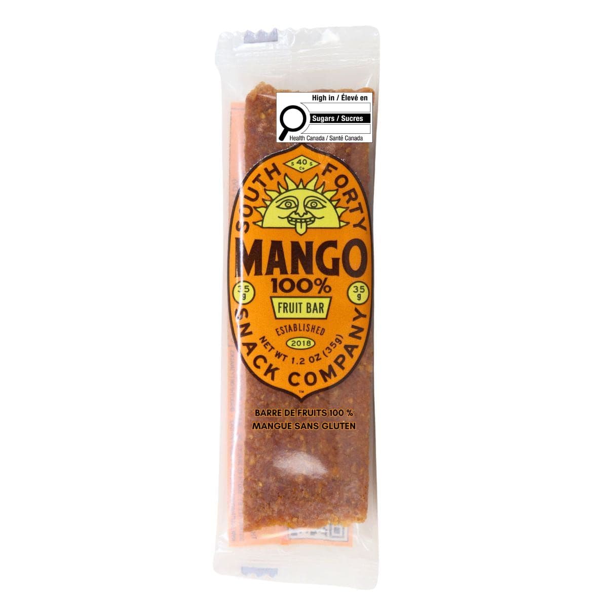 South Forty Snack Company Gluten-Free 100% Fruit Bar Mango, 35g