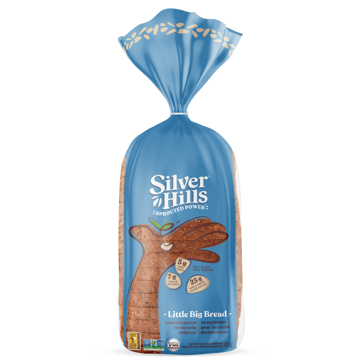 Silver Hills Sprouted Whole Grain Bread Little Big Bread, 430g