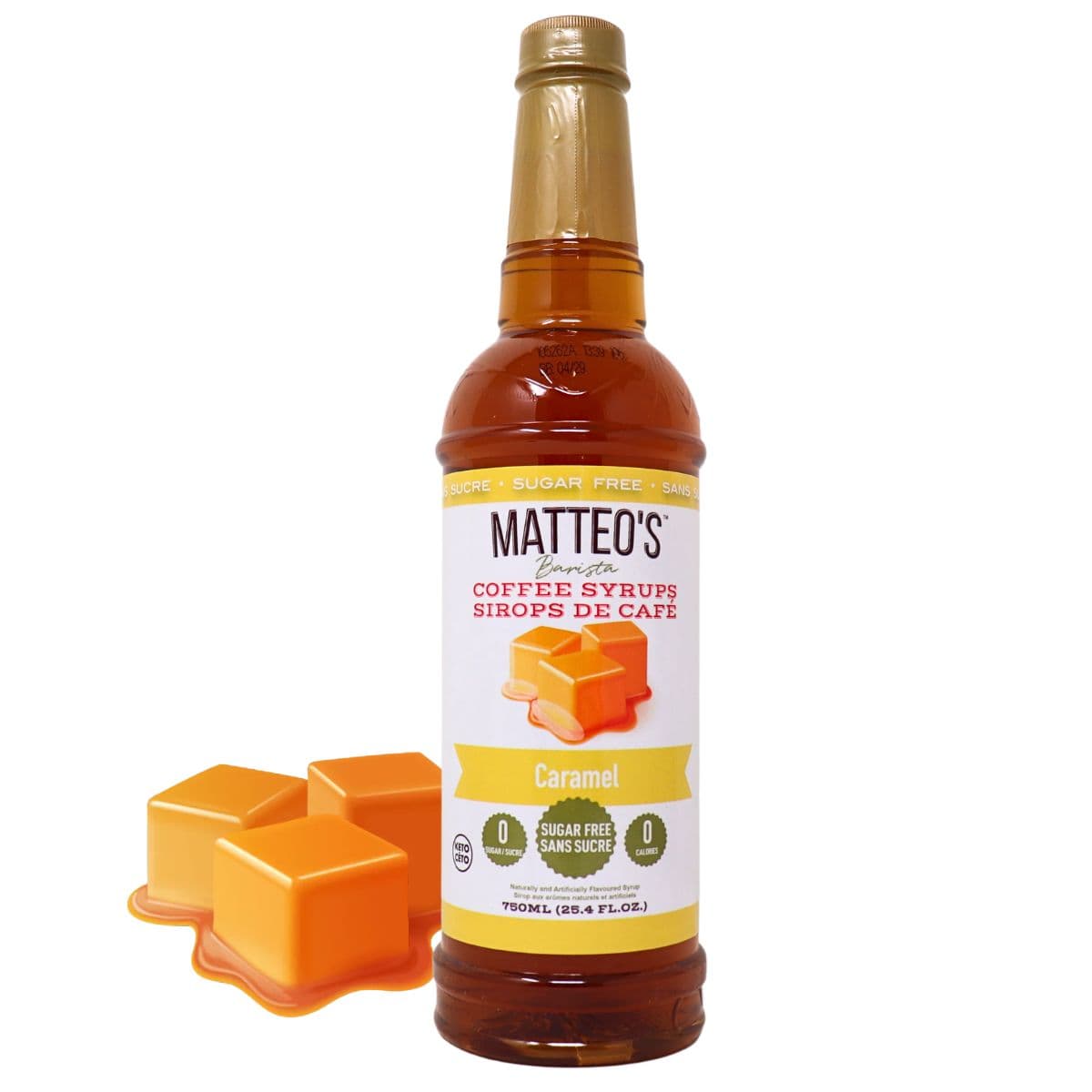 Matteo’s Sugar Free Barista Style Coffee Syrups Caramel, 750mL