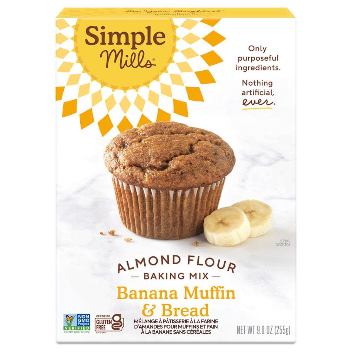 Simple Mills Grain-Free Almond Flour Baking Mix Banana Muffin & Bread, 255g