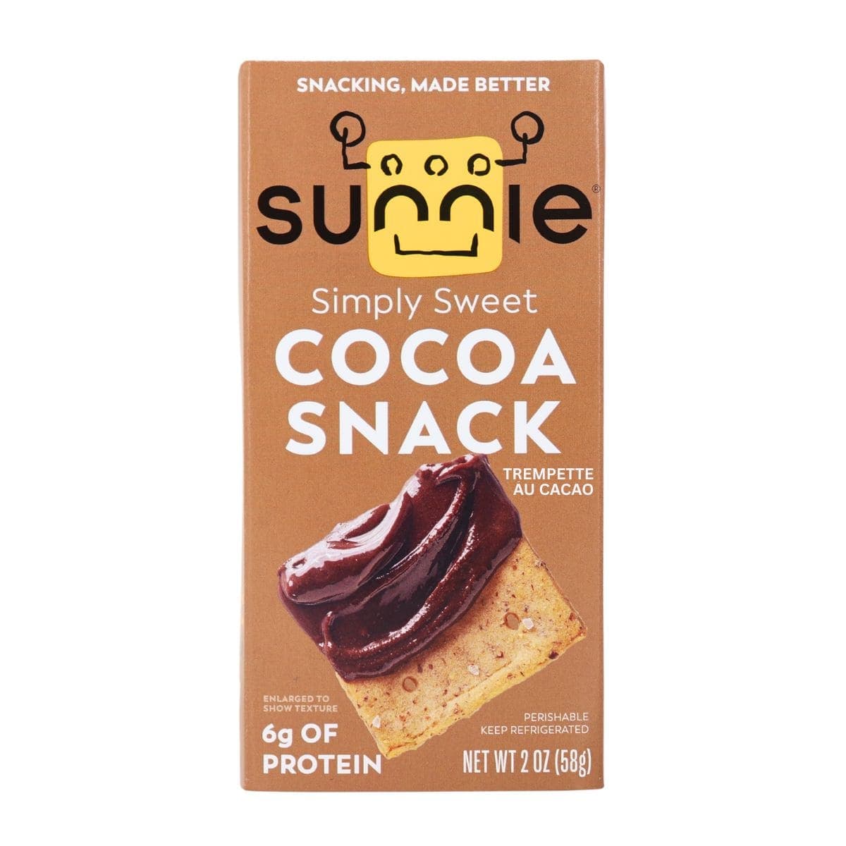 Sunnie High Fibre Dipper Snack Cocoa, 58g