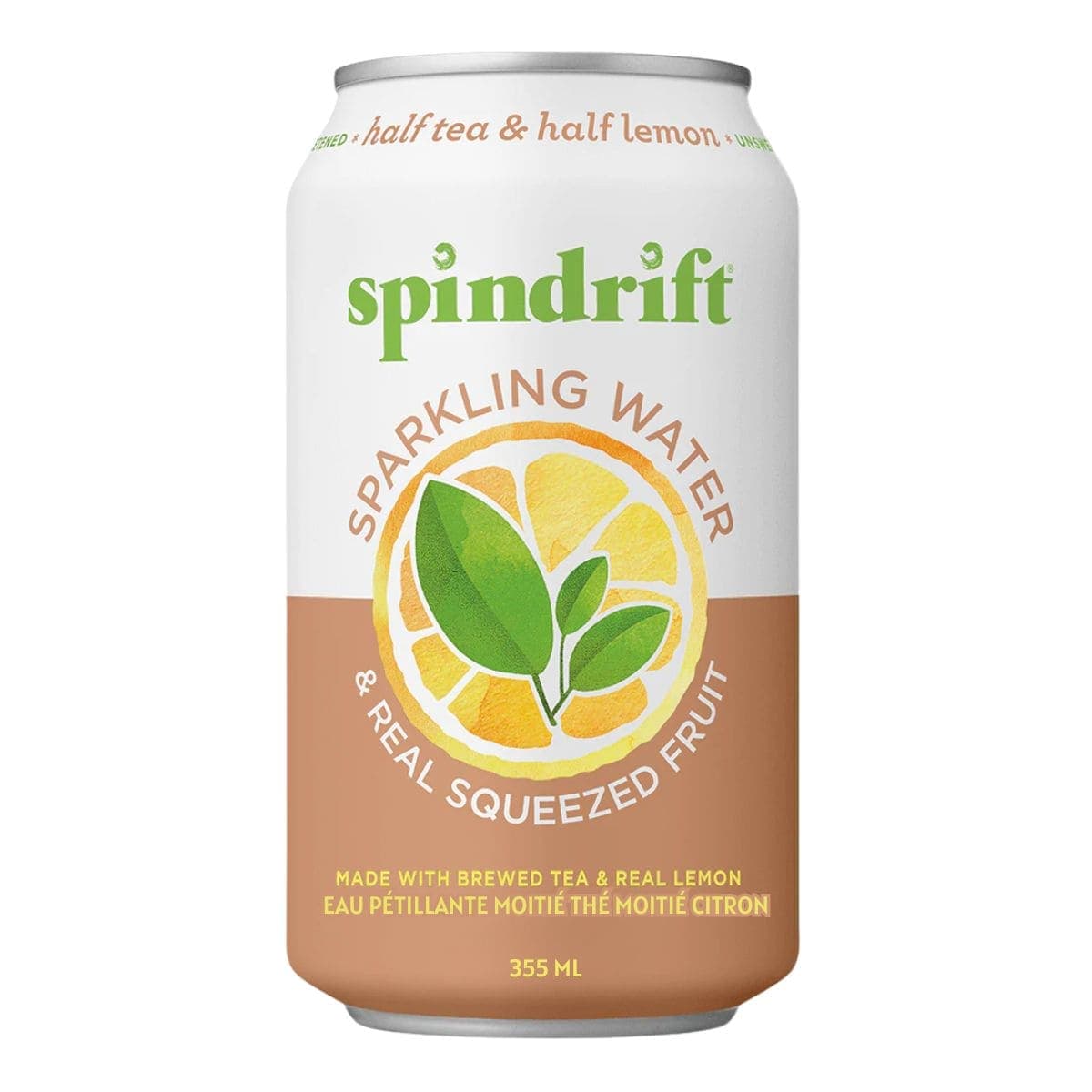 Spindrift Sparkling Water With Real Fruit Half Tea & Half Lemon, 355mL
