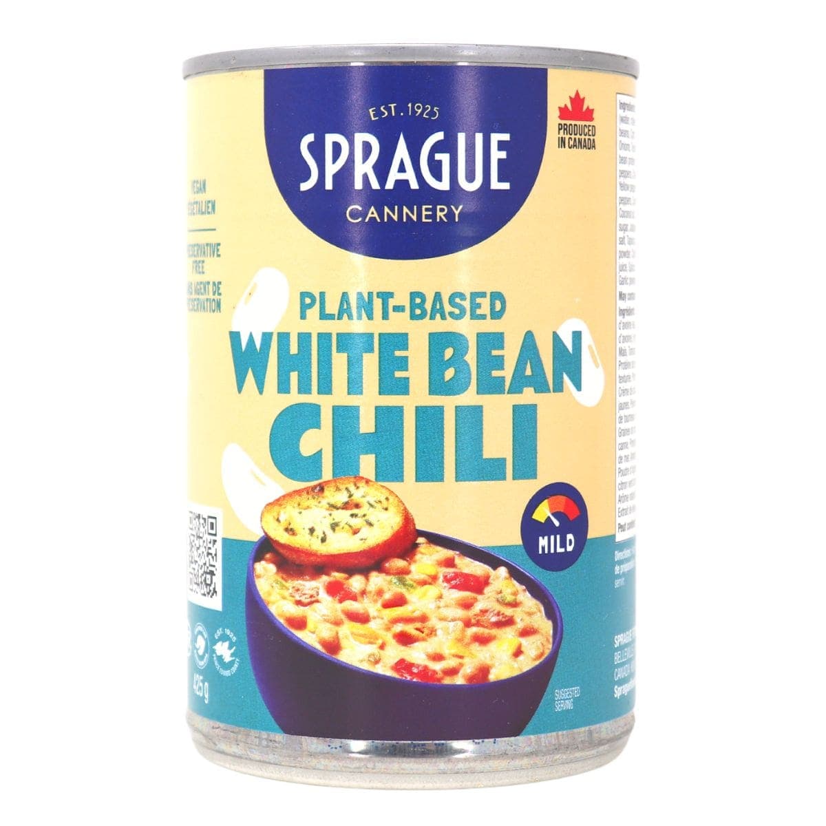 Sprague Ready-To-Eat Plant-Based White Bean Chili, 398ml