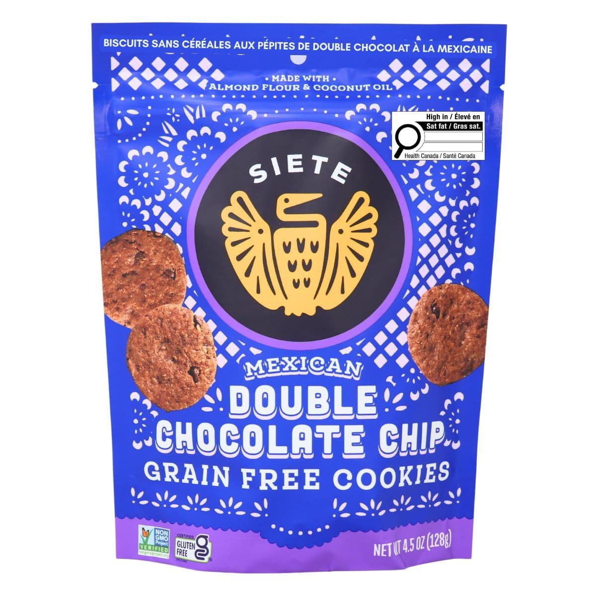 Siete Grain-free Cookies Mexican Double Chocolate Chip, 128g