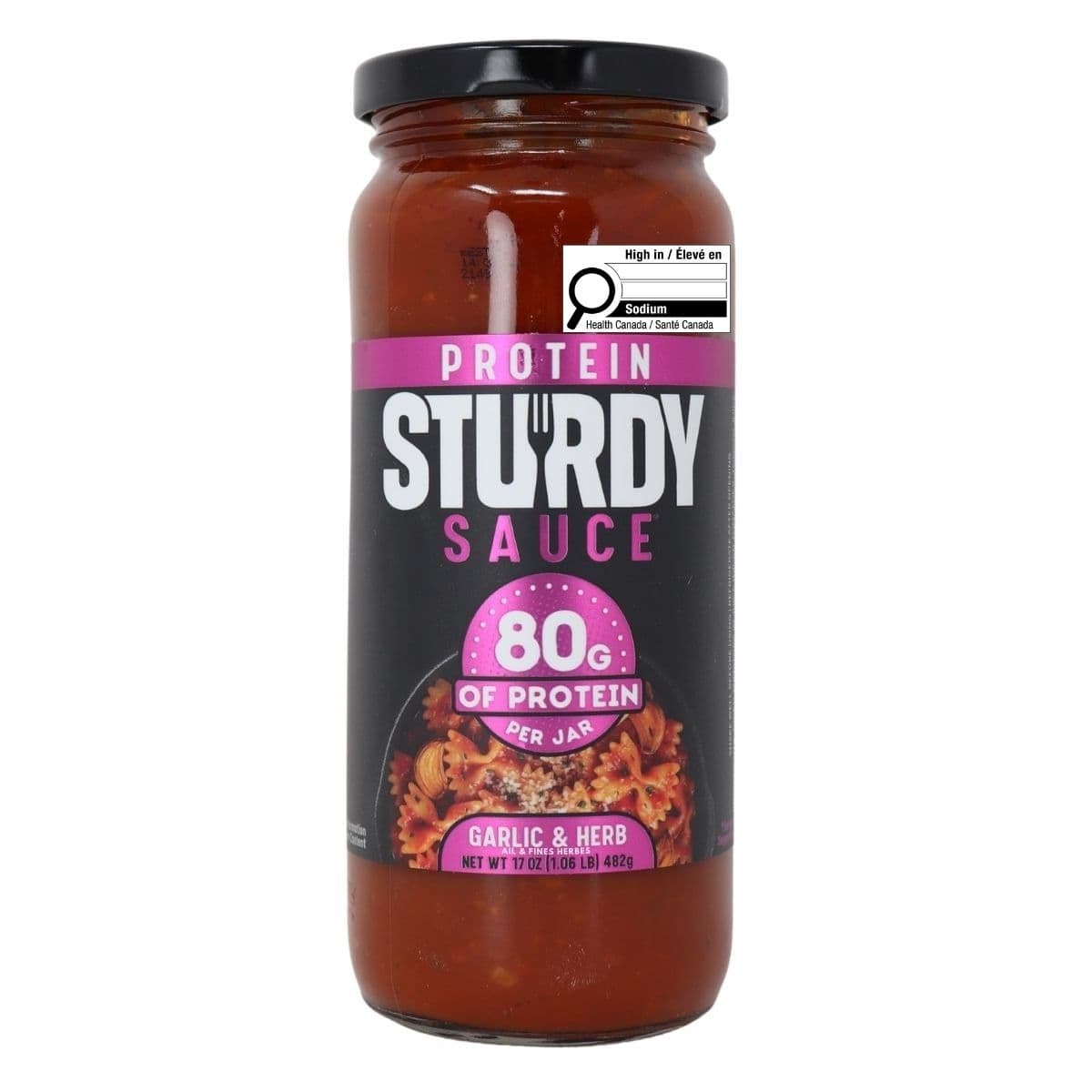Sturdy Sauce Protein Tomato Sauce Garlic & Herb, 482 g