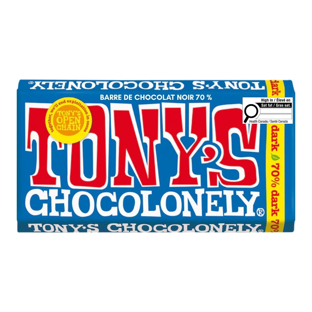 Tony’s Chocolonely 70% Dark Chocolate, 180g