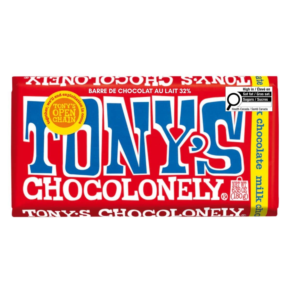 Tony's Chocolonely Milk Chocolate 32%, 180g