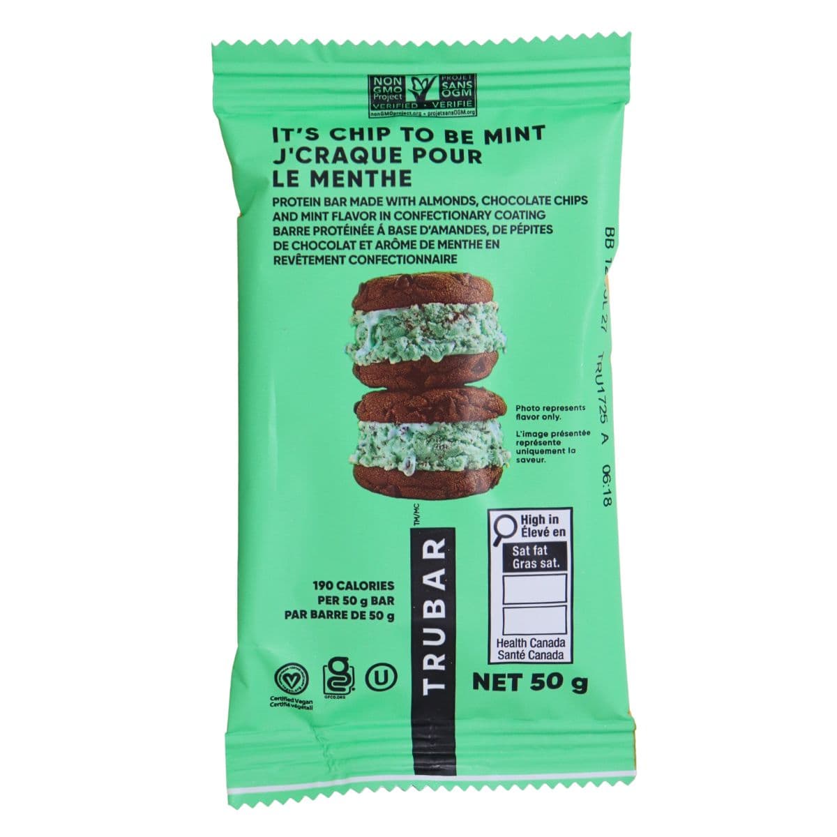 TRUBAR Plant-Based Snack Bar It’s Mint To Be Chip, 50g