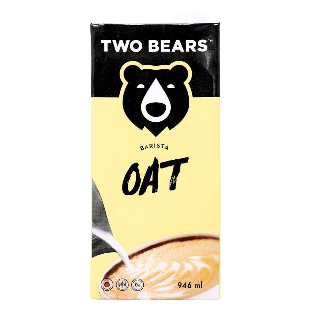 Two Bears Barista-Friendly Oat Milk Unsweetened, 946ml