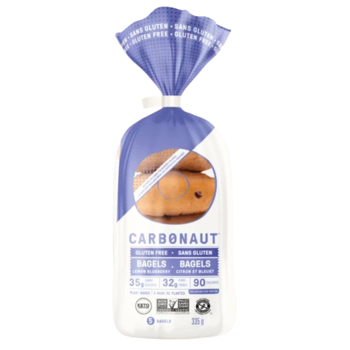 Carbonaut Keto Gluten-Free Bagels Lemon Blueberry, 5 Bagels