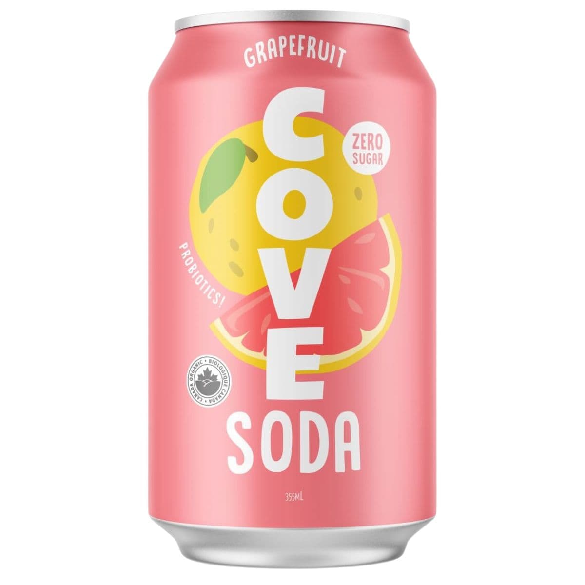 Cove Zero Sugar Probiotic Soda Grapefruit, 355ml