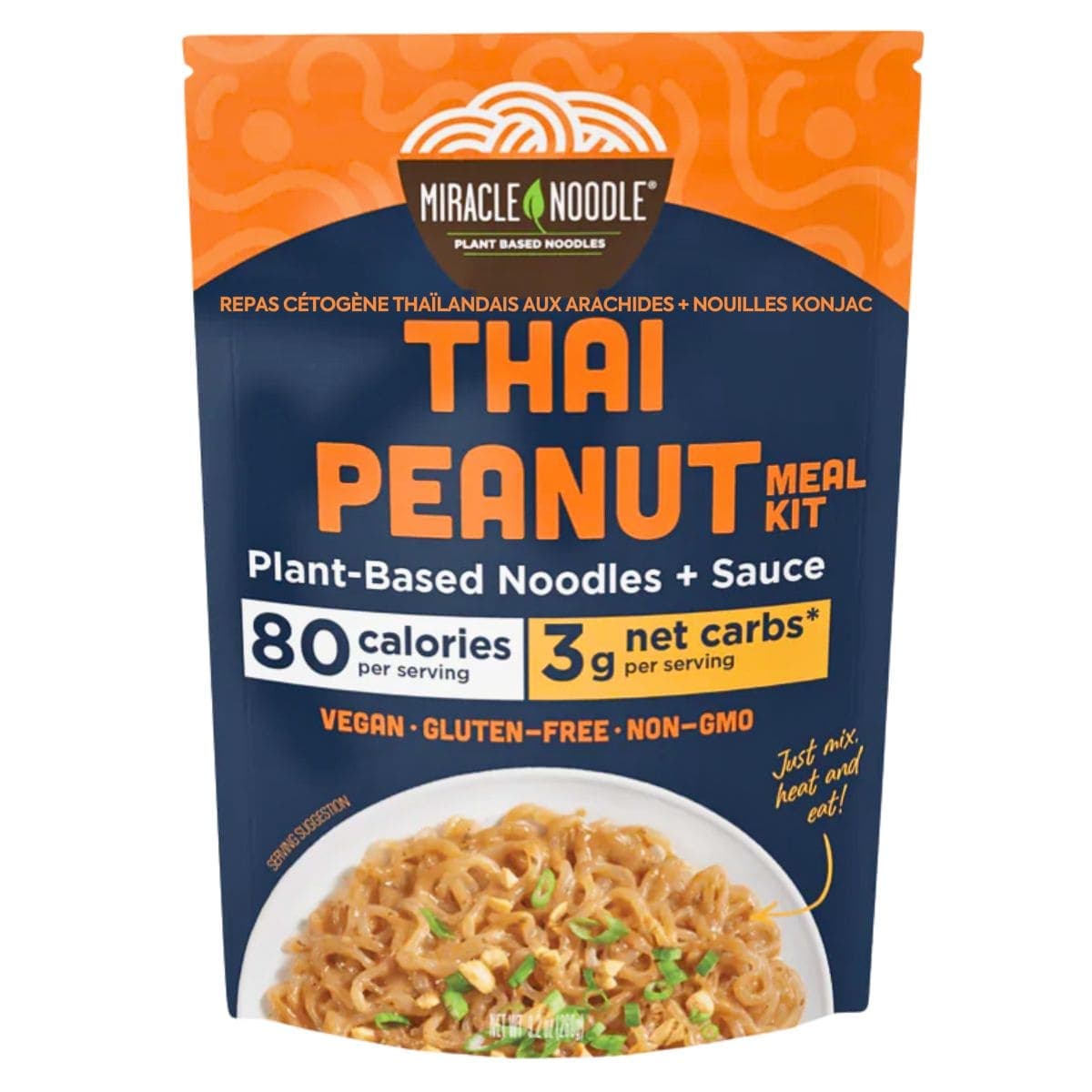Miracle Noodle Keto Meal Thai Peanut + Konjac Noodles, 260g
