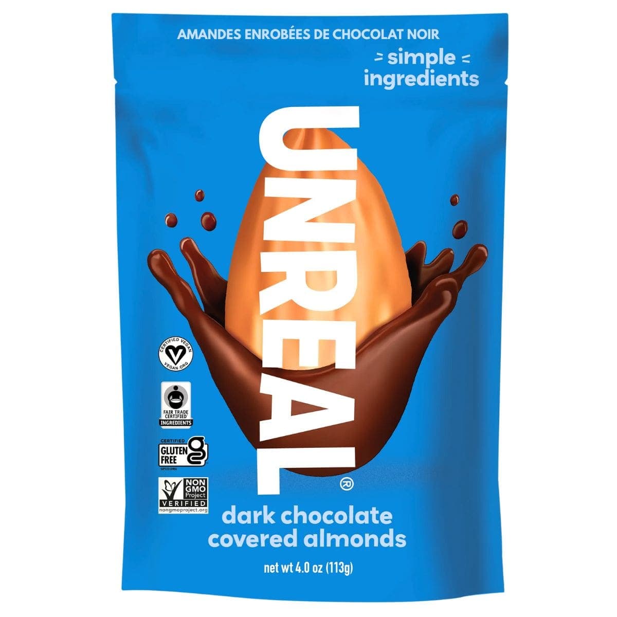 Unreal Dark Chocolate Covered Almonds, 113g