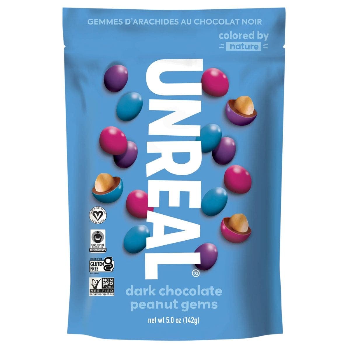 Unreal Dark Chocolate Peanut Gems, 142g